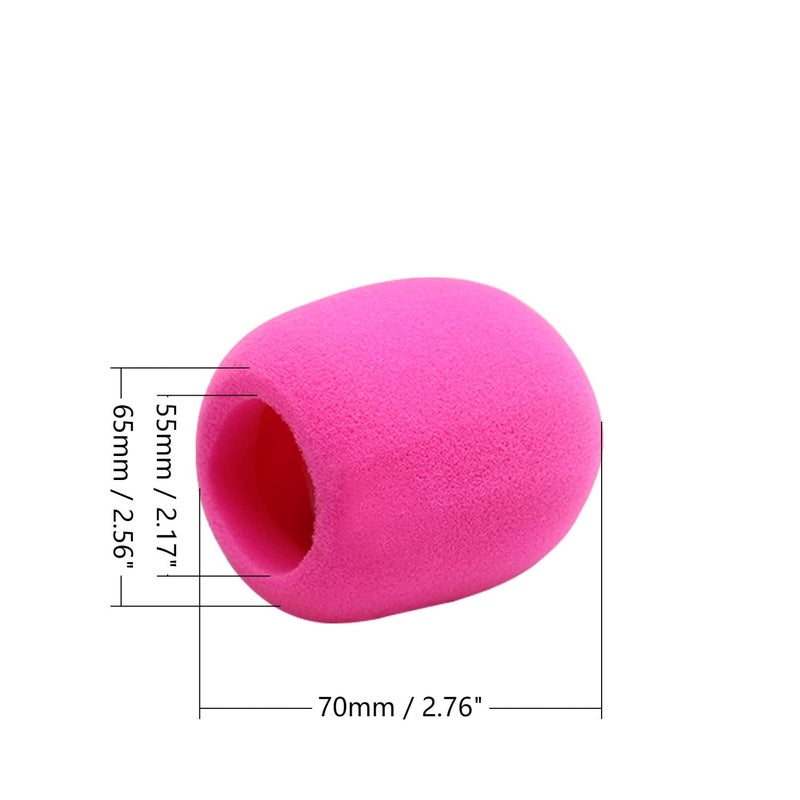 Fielect 5Pcs Microphone Cover Foam Mic Cover Handheld Microphone Windscreen Shield Protection Micro Foam Filter Pink for KTV Broadcasting - Image 2